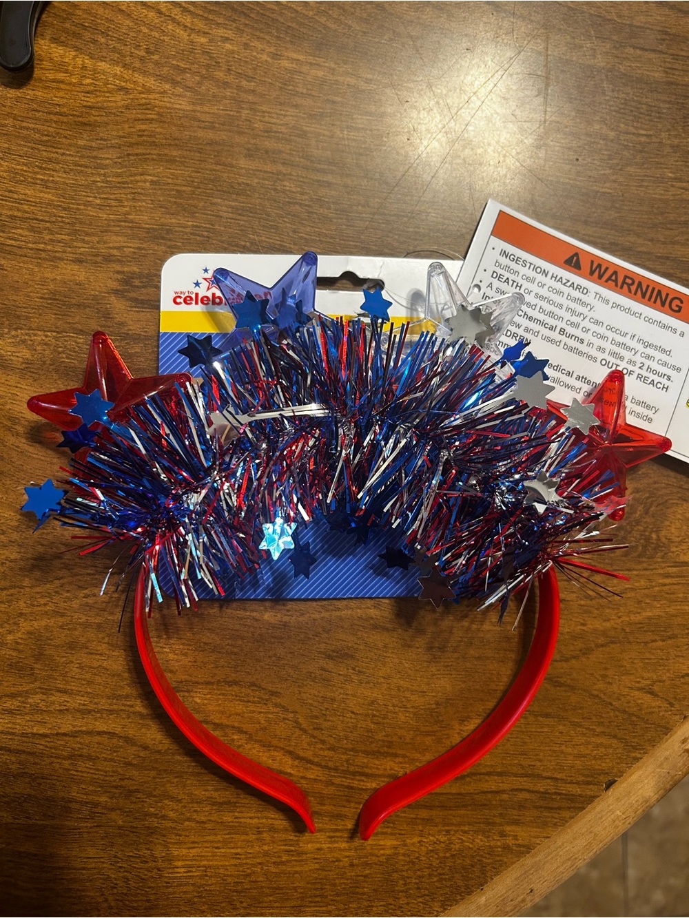 Celebration Red, White & Blue Star Headband - Festive Kids Costume Accessory